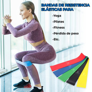 Kit di Fasce Elastiche in Lattice per Fitness ad Alta Resistenza, 5 Unità, Fasce Piatte Portatili in TPE con Borsa per Esercizi Fitness - Product Image 3
