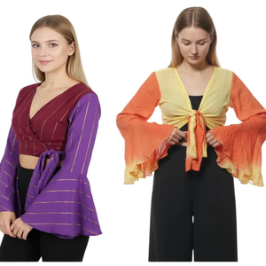 Chemisier sans manches fluide en viscose à volants de style bohème à la mode avec encolure à volants, parfait pour les vêtements d'été - Product Image 1