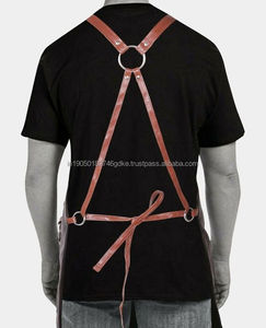 Premium Leather <b>Waist</b> <b>Apron</b> for Salon Professionals Stylish Durable Adjustable Fit Sleeveless Water Resistant for Barbers - Product Image 5