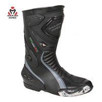 Bottes de course moto homologuées CE, protection cheville mi-mollet, semelle antidérapante, fermeture éclair, toutes saisons (hiver, printemps), modèle Pro
