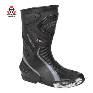 Motorcycle Racing <b>Boots</b> Leather CE Standard Track Riding Footwear with <b>Ankle</b> Protection Anti Slip Sole for Riders Pro Gear Sharp - Product Image 1