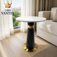 Table d'appoint moderne de luxe sur mesure avec base en métal pour projets de mobilier de salon d'hôtel, de villa ou d'appartement - Fabricant