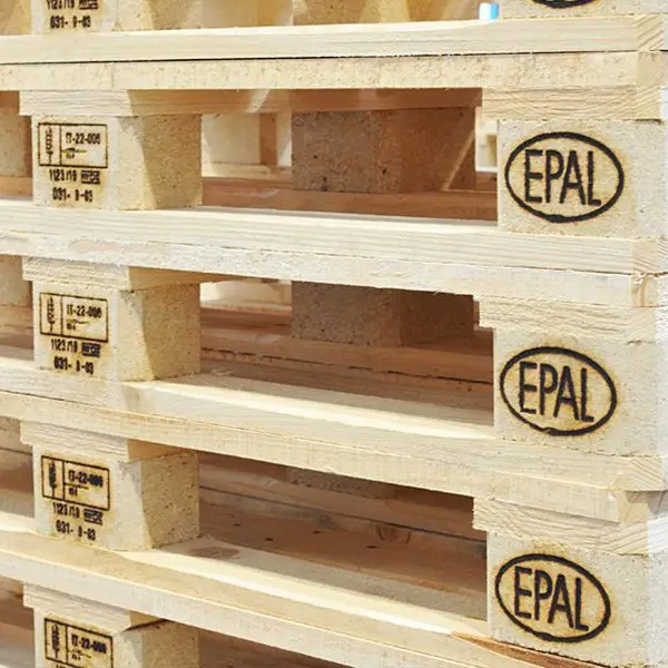 Palet kayu kerja berat langsung dari pabrik palet Eropa dapat ditumpuk besar kayu dua sisi dibuat di Belgia disesuaikan