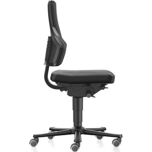Supertec Fabric Swivel Office Chair Black/<b>Grey</b> 450-600mm BIMOS Comfortable & Durable - Product Image 3