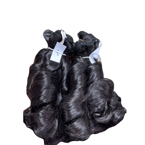 100% Meilleure extension de cheveux vierges bruts Bounce Wavy Bundles de cheveux humains Trame unique Type de dentelle et de perruque - Product Image 1