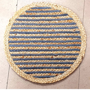 Manteles individuales de mesa bordados tejidos de algas marinas de yute trenzado indio personalizados al por mayor, nuevo estilo, lavables y reutilizables para uso doméstico en bodas - Product Image 1