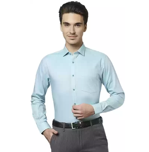 Camisas de Vestir para Hombre al por Mayor, Diseño Personalizado, Antiarrugas, Franela, Manga Larga, Color Sólido, Ropa Casual de Oficina, Transpirable, Primavera - Product Image 1