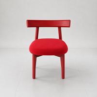 Chaise de salle à manger en tissu à dossier incurvé, structure robuste, prête à être expédiée, mobilier d'hôtellerie, chaise de café et de restaurant