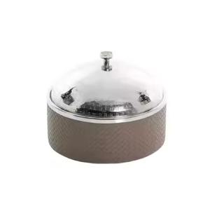 Olla Caliente de Metal y Madera de Excelente Calidad, Cazuela de Diseño Hecha a Mano, Acabado Personalizado de Lujo, Calentador de Alimentos - Product Image 5