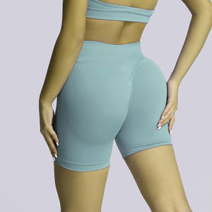 Pantalones cortos sin costuras para mujer, ropa deportiva de cintura alta, entrenamiento para correr, Fitness, gimnasio, yoga, novedad - Product Image 6