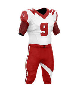 Maillot d'uniforme de football américain personnalisé authentique en maille respirante avec longueur de manches courtes de grande taille - Product Image 2