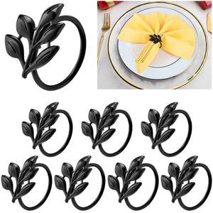 Elegante tema titular boda Navidad cumpleaños fiesta arco servilleteros hebillas para mesa servilleta anillo titular - Product Image 3