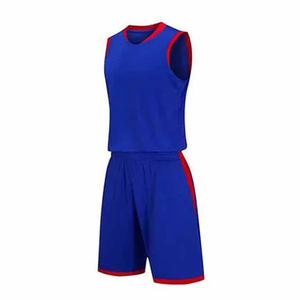 High Quality Plus Size Sleeveless Basketball Uniform Sets Made Polyester Breathable Quick Dry Shirt Shorts <b>Team</b> Name Number - Product Image 4
