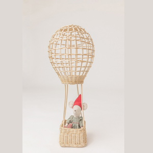 <b>Rattan</b> Hot Air Balloon Decor Boho Style Natural <b>Rattan</b> Handmade <b>Craft</b> for Kids Room - Product Image 2