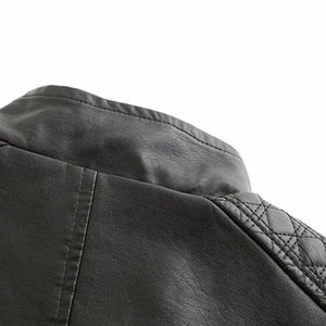 Chaqueta de Motociclista de Invierno para Mujer, Estilo Clásico, Talla XL, Mangas Completas, Abrigo de Cuero Vacuno, Relleno de Algodón, Transpirable, Tejido de Punto, a la Moda - Product Image 6