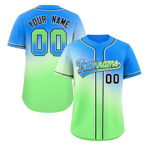 Maillots de Baseball personnalisés de haute qualité à impression numérique uniformes de sports d'équipe personnalisés 100% polyester col en v respirant à séchage rapide - Product Image 3