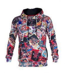 Sweat à capuche écologique d'hiver imprimé en polyester/coton avec fermeture éclair pour hommes avec impression par sublimation - Product Image 3