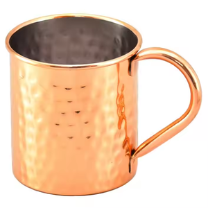 Copper Material <b>Moscow</b> <b>Mule</b> <b>Mugs</b> Handcrafted Cylindrical Hammered Finished by Crescent Crafts - Product Image 4