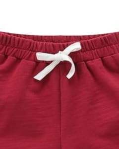 <b>Red</b> White Trim <b>Shorts</b> <b>Women</b> Summer Soft Lightweight Elastic Waist Comfortable Casual Running Gym Sportswear Fashion Bottoms - Product Image 4