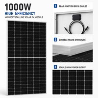 Panneau solaire monocristallin HJT PERC 450W à haute efficacité, module PV demi-cellule pour système solaire résidentiel sur toiture