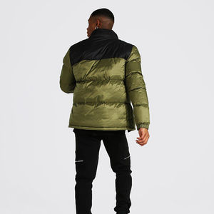 Veste polaire surdimensionnée bleue brillante de haute qualité pour hommes Manteau d'hiver personnalisé en duvet bulle avec logo 4XL Veste polaire longue - Product Image 2