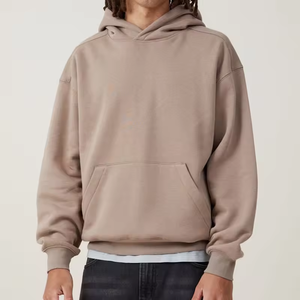 High Quality Men's Thermal Hoodie 80% Cotton Polyester <b>Thick</b> Oversize Baggy Unisex 100% Cotton Embroidered Solid Pattern - Product Image 5