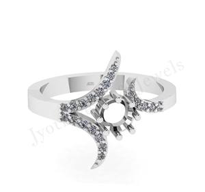 925แท้สีเงินสเตอร์ลิงดีไซน์ไม่ซ้ำใครแหวน CZ ตั้งค่าง่าม5มม. สำหรับผู้หญิงขายส่งเครื่องประดับงานแต่งงานตามสั่ง - Product Image 6