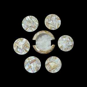 Sous-verres élégants en marbre incrusté, ensemble de sous-verres en pierre faits à la main, décoration de table de bureau, idée cadeau - Product Image 3