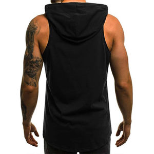Top Quality <b>Pullover</b> <b>Men</b> Fitness Tank Top <b>Sleeveless</b> <b>Pullover</b> Hoodies Fleece Fabric Plain Gym Hoodie - Product Image 6