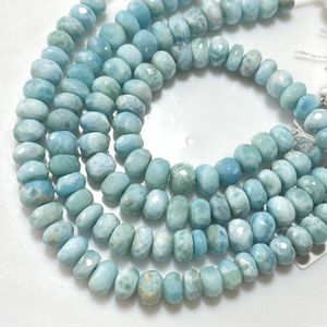 Prix usine Larimar facettes Rondelle forme perles bonne qualité perles Larimar naturelles - Product Image 4