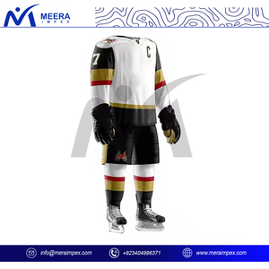 Ensemble d'uniformes de hockey sur glace personnalisés pour hommes avec logo de l'équipe imprimé ou brodé Maillot et pantalon à séchage rapide Vêtements de sport ODM pour match - Product Image 3
