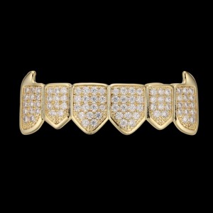 IGI Certified 925 Sterling <b>Silver</b> Luxury Teeth Grillz Brilliant Cut VVS Moissanite Diamond Gold Custom Hip Hop Party Wedding - Product Image 6