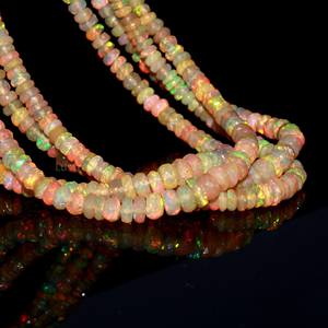 Collar de Ópalo de Fuego Natural, Redondo, 20 Quilates, Certificado IGI, Multicolor, Joyería para Mujer, Regalo para Ella - Product Image 3