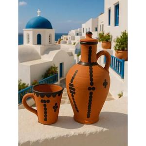 Tajín Marroquí Auténtico, Olla de Cerámica Hecha a Mano, Tajín Tradicional para Horno y Estufa, Resistente al Calor, Ecológico para Cocinas - Product Image 1
