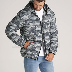 Chaqueta acolchada de estilo urbano moderno para hombre, transpirable con cuello levantado, dobladillo ajustable, posición frontal del logotipo - Product Image 4