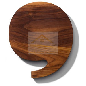 Planche à découper en bois de forme ronde murale en vedette finition d'écrou mural planche à découper créative faite à la main Logo personnalisé disponible - Product Image 6