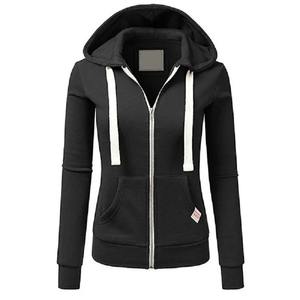 2024 Winter New <b>Women's</b> Personalized Casual <b>Cardigan</b> Zipper Hoodie Front Custom Fashion Outdoor Sportswear 100% Cotton Fleece - Product Image 2