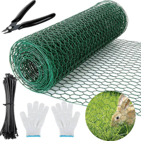 Rouleau de filet de clôture pour volailles en PVC pour la protection des enclos et des jardins (5/8 pouce, largeur de 1 m)