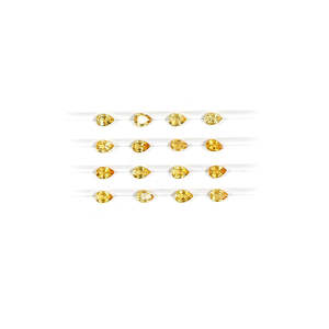 Citrino Natural, Gema Suelta de Alta Calidad, Corte Pera, Trillón, Cuadrado y Corazón de 3x5mm y 4x6mm, Amarillo y Naranja, Tratado Térmicamente - Product Image 2