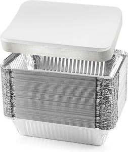 Barquette alimentaire en aluminium avec couvercle pour service rapide - Product Image 1