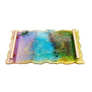 Ensemble de trois plateaux de service de luxe en métal servant des aliments de haute qualité Design décoratif plateaux en métal pour la maison Hôtel & Resaturant utilisation - Product Image 3