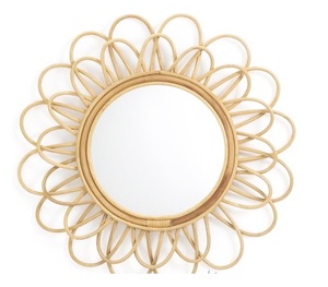 Marco de espejo de ratán Espejo Decoración de pared creativa Espejo Diseño simple Decoración de ratán de Vietnam para la exportación - Product Image 5