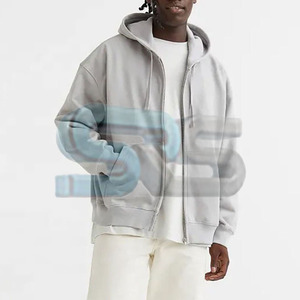 Sudadera con capucha para hombre de mezcla de algodón básico de última moda con logotipo personalizado estampado de soplo ropa de calle de bolsillo polar cálido de invierno de alta calidad - Product Image 1