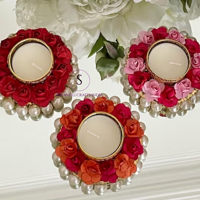 Ensemble de supports décoratifs haut de gamme pour bougies chauffe-plat à motifs floraux, pour la maison, les mariages, les tables de fête, la décoration intérieure et les bougeoirs de pendaison de crémaillère