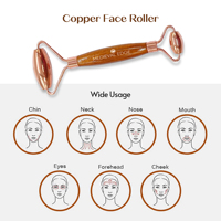 Rouleau facial en cuivre naturel de qualité supérieure Medieval Edge ME-CFR-01, outil de massage du visage, relaxation, anti-âge, amélioration de la peau