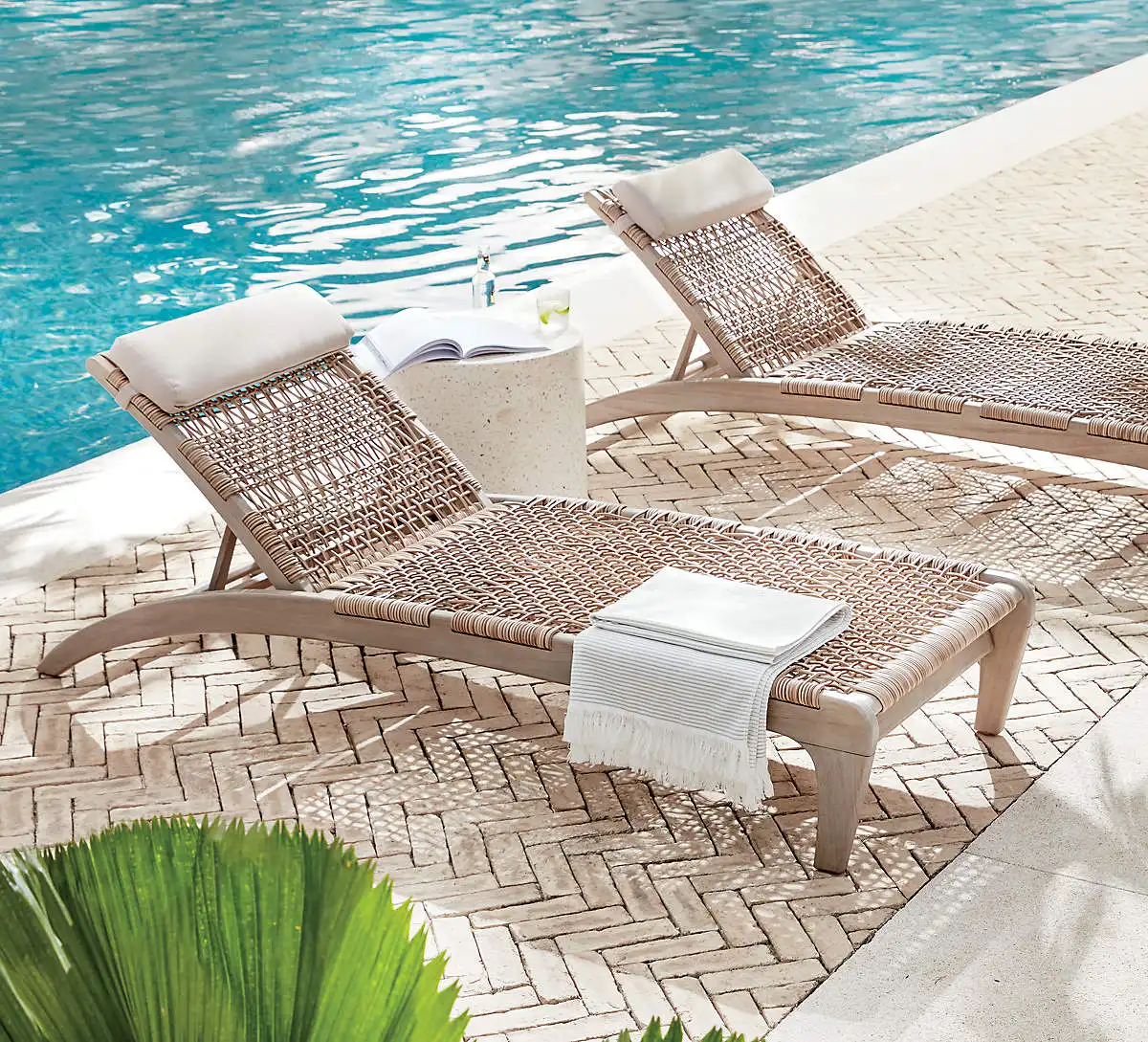 Leisure Beach Lounger Pools ide Sonnen liegen Outdoor Rope Loungers Chair