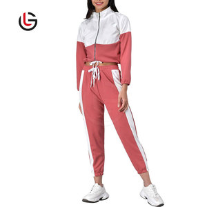 Chándal de algodón y poliéster de manga larga para mujer, chándal 2025 de la mejor calidad, ropa informal de moda para mujer, chándal rosa para adulto - Product Image 1