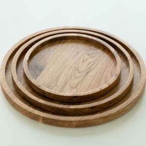 Bandeja de Servir de Madera Maciza Pulida, Hecha a Mano, Ecológica y de Lujo para Ocasiones Especiales, Fiestas y Hogar Elegante - Product Image 1