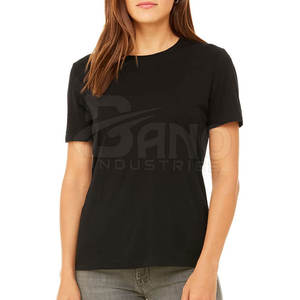 Camisetas de Verano Casuales para Mujer, Diseño Personalizado, Manga Corta, Servicio OEM, 100% Algodón, Tela Transpirable - Product Image 6