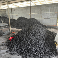 Briquettes extrudées de charbon de coco hexagonales avec trou central, longueur 5-25 cm, 100% charbon de coco, fines, haute valeur calorifique